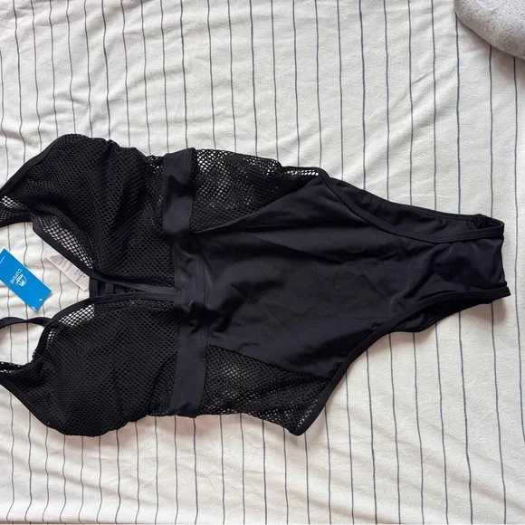 Cupshe Black Mesh One Piece Swimsuit - Picture 5 of 5